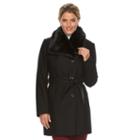 Women's Braetan Hooded Wrap Coat, Size: Large, Black