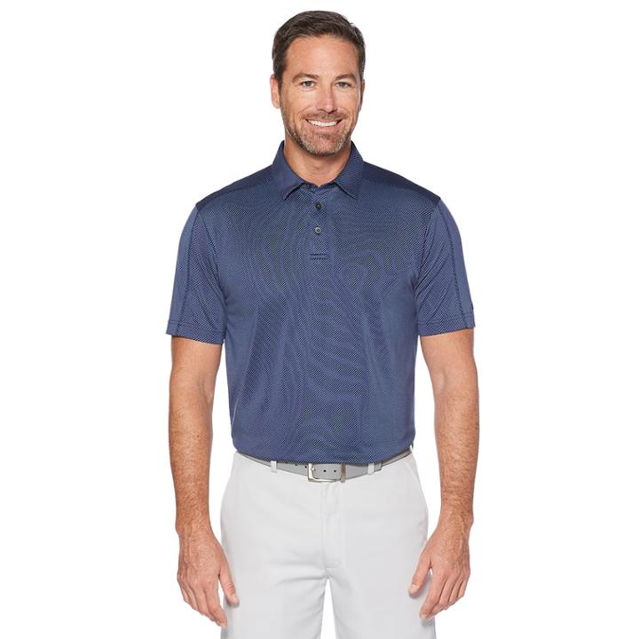 Men's Grand Slam On Course Jacquard Golf Polo, Size: Small, Blue