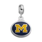 Fiora Sterling Silver Michigan Wolverines Logo Charm, Women's, Multicolor