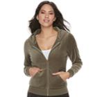 Women's Juicy Couture Embellished Hoodie Jacket, Size: Xl, Green