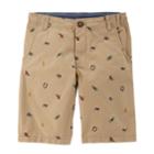 Boys 4-12 Carter's Flat Front Printed Shorts, Size: 10, Green (khaki)