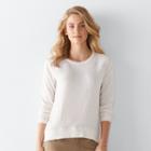 Women's Sonoma Goods For Life&trade; Metallic Striped Tee, Size: Medium, White