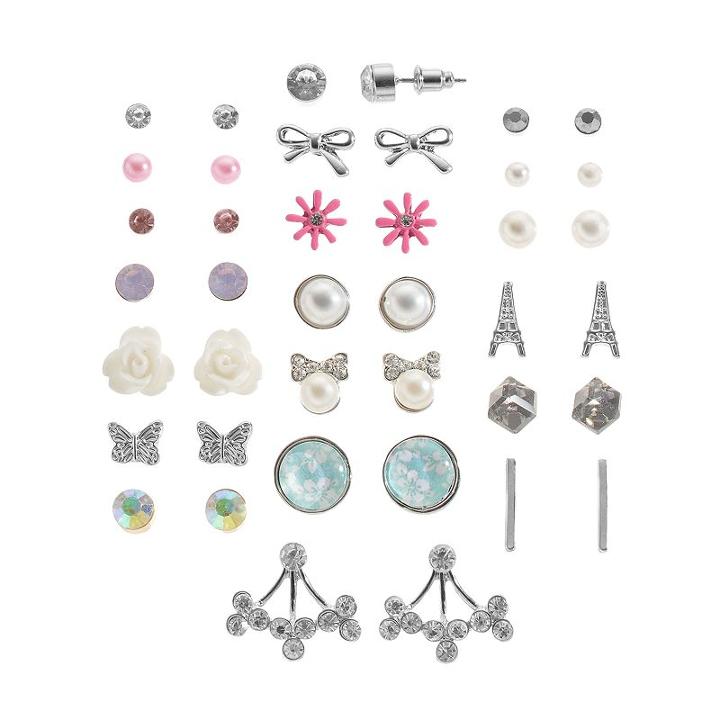 Mudd&reg; Fashion Stud & Drop Earring Set, Teens, Multicolor