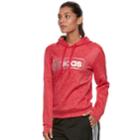 Women's Adidas Linear Metallic Graphic Pullover Hoodie, Size: Small, Pink Other