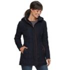 Women's Weathercast Hooded Quilted Anorak Walker Jacket, Size: Large, Grey