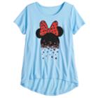 Girls 7-16 Disney's Minnie Mouse Glitter Mini Heads Graphic Tee, Size: Small, Blue