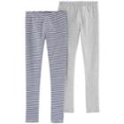 Girls 4-12 Carter's 2-pack Lurex Striped & Glittery Leggings, Size: 6-6x, Multi