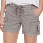 Women's Sonoma Goods For Life&trade; D-ring Utility Shorts, Size: 8, Silver