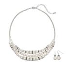 Croft & Barrow&reg; Multistrand Necklace & Drop Earring Set, Women's, Multicolor