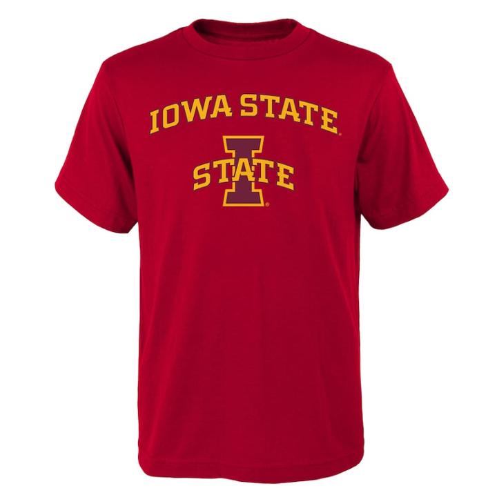 Boys' 4-18 Iowa State Cyclones Goal Line Tee, Size: 6-7, Dark Red