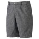 Big & Tall Men's Marc Anthony Slim-fit Crosshatch Chambray Shorts, Size: 36 Tall, Black