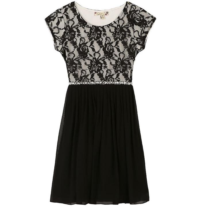 Girls 7-16 & Plus Size Speechless Lace Bodice Mesh Skirt Dress, Girl's, Size: 7, Oxford