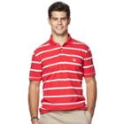 Men's Chaps Classic-fit Striped Stretch Polo, Size: Xl, Red