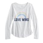 Girls 7-16 & Plus Size So&reg; Criss-cross Neck Graphic Tee, Size: 12, Dark Blue