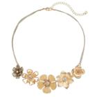 Lc Lauren Conrad Flower Double Strand Faux Suede Necklace, Women's, Multicolor