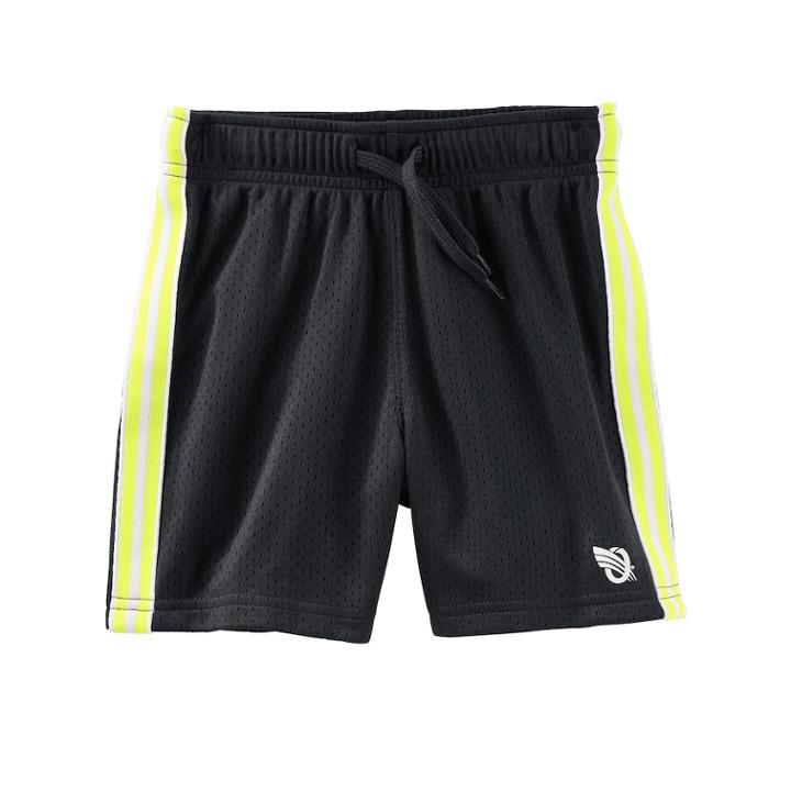 Toddler Boy Oshkosh B'gosh&reg; Striped Mesh Shorts, Size: 5t, Black