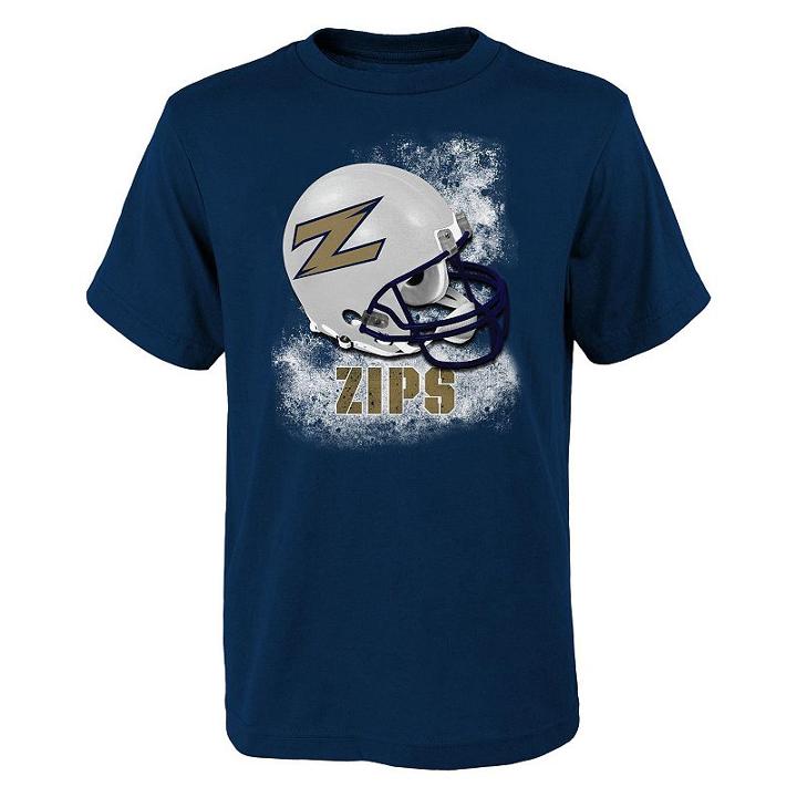 Boys 8-20 Akron Zips Helmet Tee, Boy's, Size: L(14/16), Blue