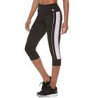 Women's Fila Sport&reg; Striped Capri Leggings, Size: Xl, Black