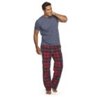 Men's Croft & Barrow&reg; Patterned Microfleece Lounge Pants, Size: Medium, Med Red