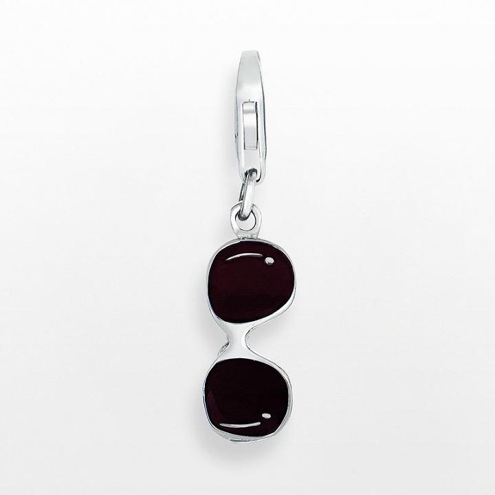 Sterling Silver Sunglasses Charm, Women's, Grey