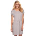 Women's Sonoma Goods For Life&trade; Drawstring T-shirt Dress, Size: Medium, Brt Purple