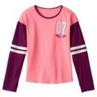 Girls 7-16 & Plus Size So&reg; Blocked Long Sleeve Graphic Tee, Girl's, Size: 18 1/2, Dark Pink