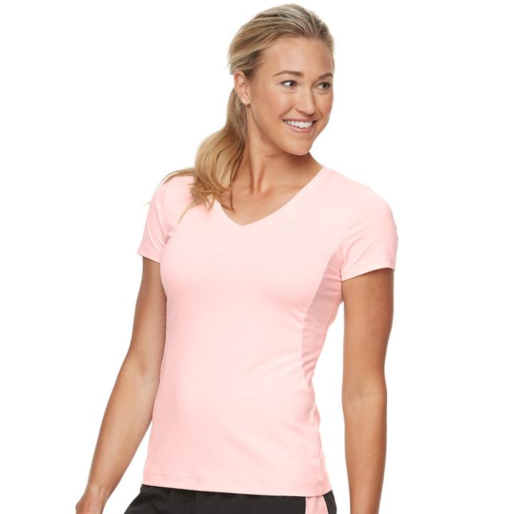 Women's Fila Sport&reg; Short Sleeve V-neck Tee, Size: Xl, Lt Orange