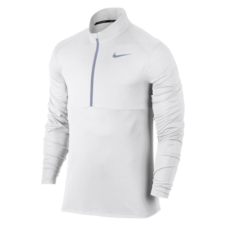 Men's Nike Running Core Dri-fit Half-zip Performance Pullover, Size: Xl, White