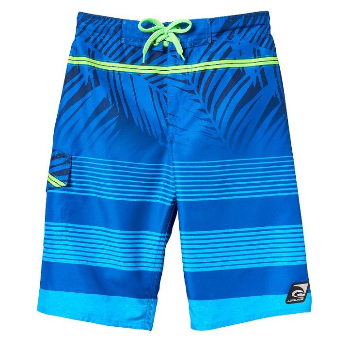 Boys 8-20 Laguna Striped Board Shorts, Boy's, Size: Large, Blue
