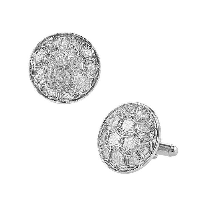 1928 Circle Cuff Links, Men's, Grey