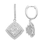 14k White Gold 2 Carat T.w. Diamond Drop Earrings, Women's