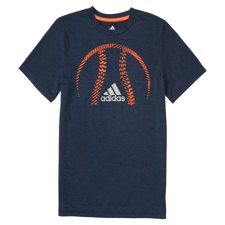 Boys 4-7x Adidas Basketball Silhouette Graphic Tee, Size: 7, Blue (navy)