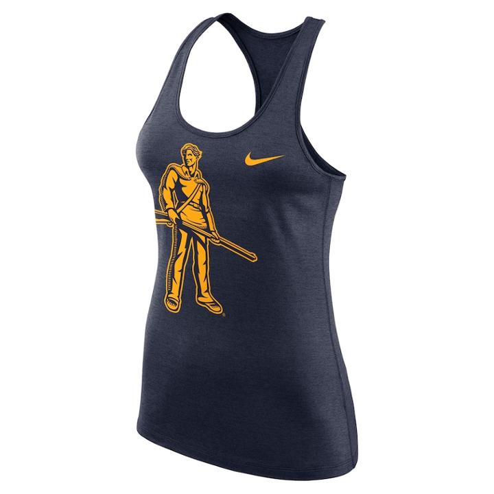 Women's Nike West Virginia Mountaineers Dri-fit Touch Tank Top, Size: Xl, Blue (navy)