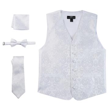 Steven Land Paisley 4-pc. Vest Set - Men, Size: Xl, White