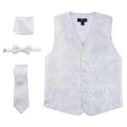 Steven Land Paisley 4-pc. Vest Set - Men, Size: Xl, White