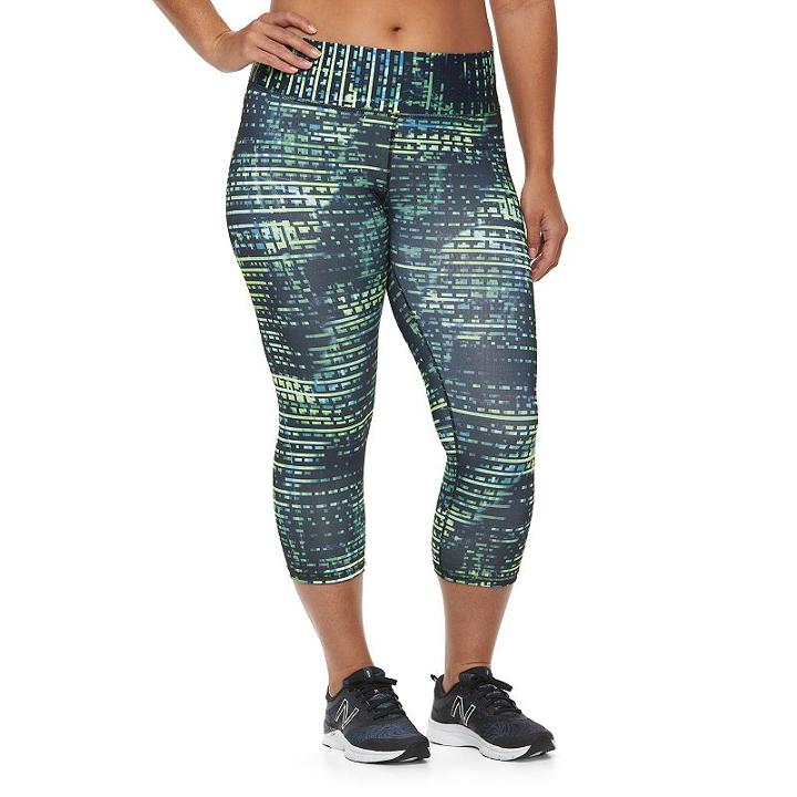 Plus Size Champion Absolute Capri Leggings, Women's, Size: 3xl, Brt Green