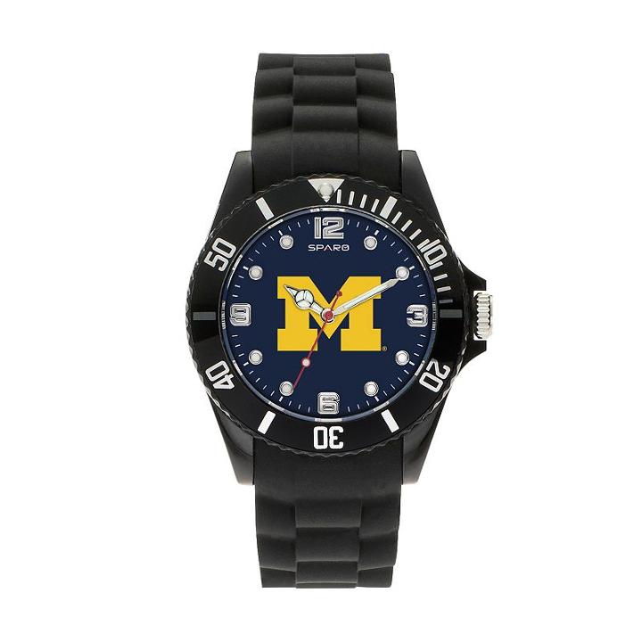 Sparo Men's Spirit Michigan Wolverines Watch, Black