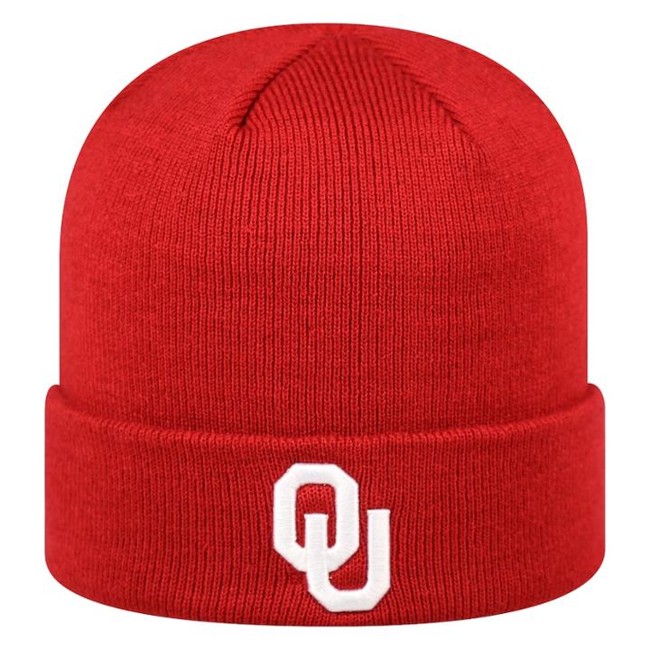 Adult Top Of The World Oklahoma Sooners Tow Knit Beanie, Men's, Med Red