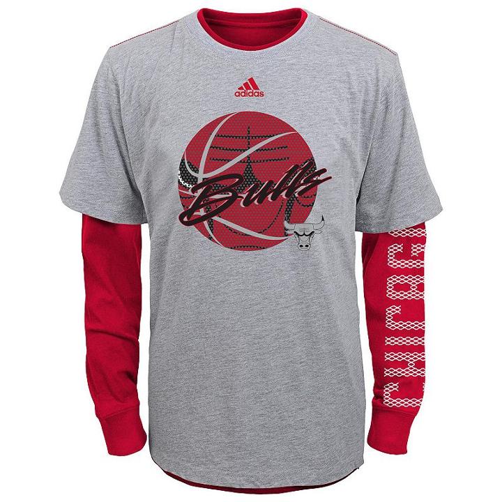 Boys 4-7 Adidas Chicago Bulls Cager Tee Set, Boy's, Size: Medium, Red