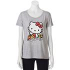 Juniors' Hello Kitty High-low Graphic Tee, Girl's, Size: Xs, Med Grey