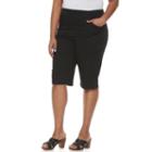 Plus Size Croft & Barrow&reg; Embellished Skimmer Capris, Women's, Size: 3 - Regular, Black