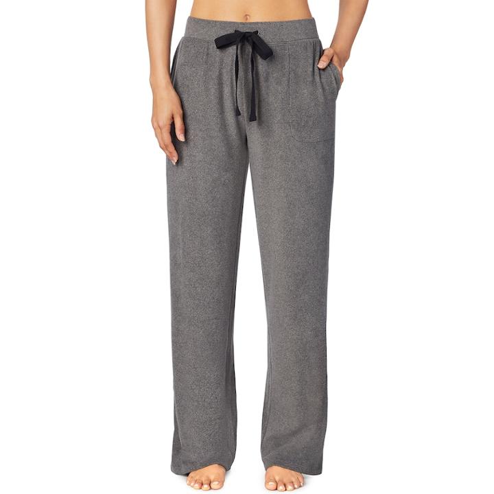 Plus Size Cuddl Duds Fleece Lounge Pants, Women's, Size: 1xl, Grey (charcoal)