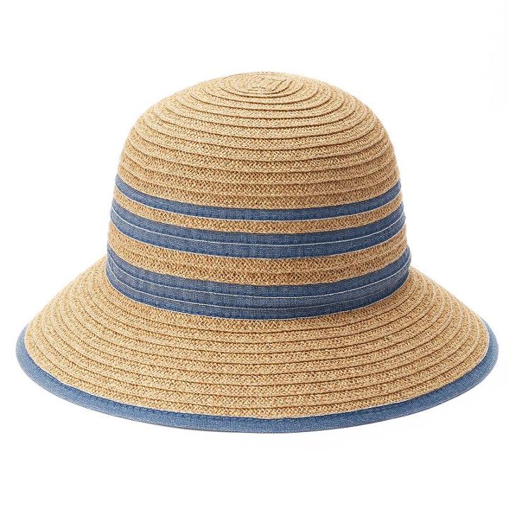 Sonoma Goods For Life&trade; Chambray Striped Cloche Hat, Women's, White Oth