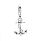Personal Charm Sterling Silver Anchor And Rope Charm, Women's, Grey