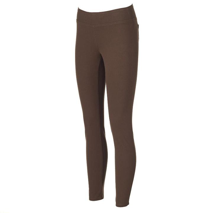 Women's Lc Lauren Conrad Pull-on Twill Leggings, Size: Small, Green