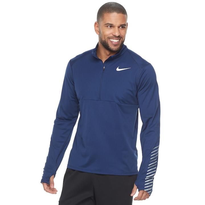 Men's Nike Flash Core Half-zipper Jacket, Size: Medium, Med Blue