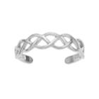 Sterling Summer Open Weave Toe Ring, Women's, Silver