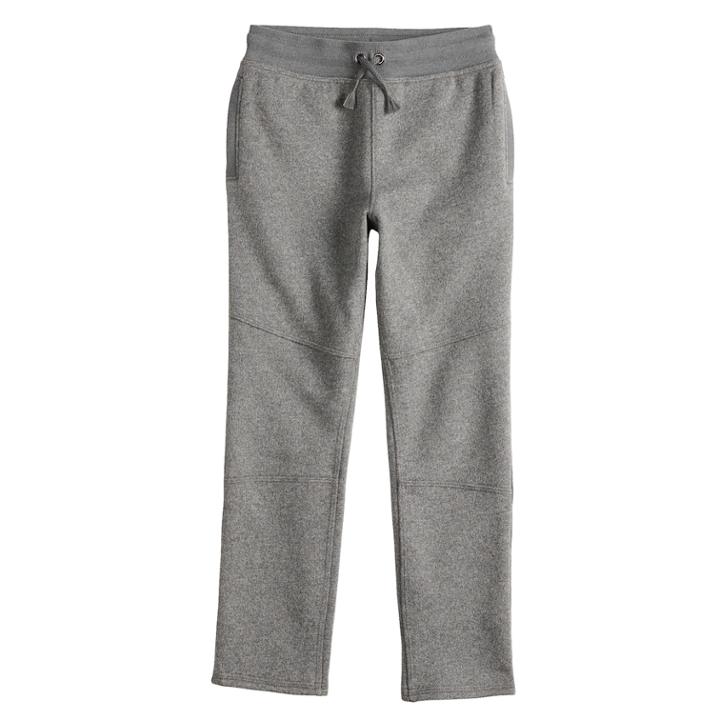 Boys 4-12 Sonoma Goods For Life&trade; Straight Fleece Pants, Size: 5, Med Grey