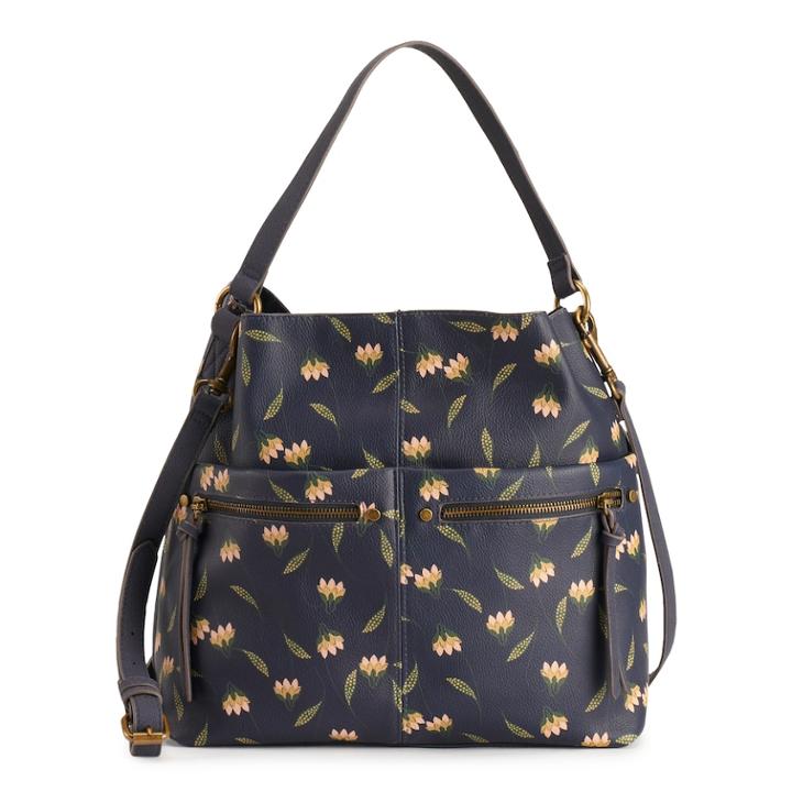 Sonoma Goods For Life&trade; Sondra Dual Zip Hobo, Women's, Blue (navy)