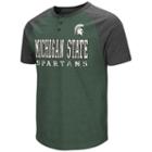 Men's Colosseum Michigan State Spartans Spotter Henley, Size: Xl, Dark Green